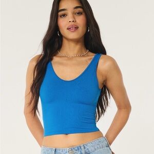 Hollister Blue Ribbed Tank Top | Women’s Small | Like New